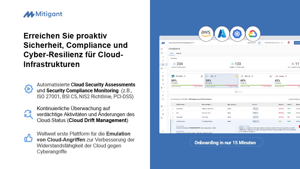 Mitigant Cloud Monitoring